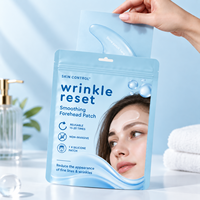 Sachet plastique personnalisé thermoscellé sur trois côtés pour emballage de masques faciaux, patchs lissants pour poitrine, front, sous les yeux et cou, et produits cosmétiques