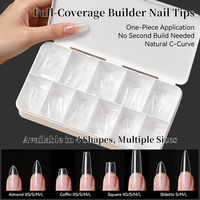 BORN PRETTY PRO 550 pièces/boîte, pointes d'ongles en gel souple transparentes, couverture complète, étiquette privée, différentes tailles, pointes d'ongles en acrylique pour salon