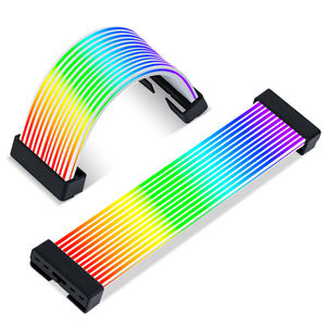 RGB ARGB PSU uzatma kablosu kiti ATX 8Pin GPU GPU çift üçlü RGB PSU kabloları şeritler - Product Image 2