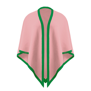 Cape <span class=keywords><strong>en</strong></span> tricot doux décontractée personnalisée avec patchwork conception sororité pull manteaux d'enveloppement châle <span class=keywords><strong>poncho</strong></span> <span class=keywords><strong>en</strong></span> laine pour femmes - Product Image 5
