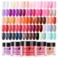 Kit de Poudre de Trempage pour Ongles avec Logo Personnalisé Couleurs Pailletées Vente en Gros Marque Privée Poudre Acrylique de Trempage Transparente pour Ongles de Haute Qualité