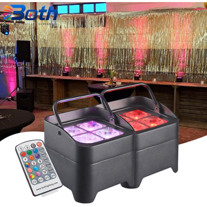 ไฟ LED Par Light RGBWA UV 6in1 กันน้ำ IP65 แบบชาร์จไฟได้ สำหรับงานอีเว้นท์ - Product Image 1