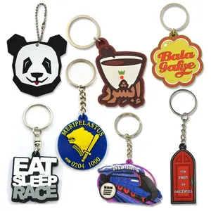 Pvc Keychain 3d 2D 3D Epoxy Soft Key Chain Your Design Manufacturer Blank Custom 3D PVC Silicone Keychain With Your Logo