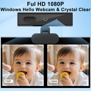 Windows Hello Face ID USB-Webcam 1080p Full HD Online-Web kamera Eingebautes Mikrofon für <span class=keywords><strong>Video</strong></span> anrufe - Product Image 2