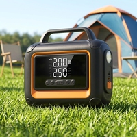Compresseur d'air portable pour pneus de voiture avec démarreur de batterie, souffleur et manomètre numérique ABS, faible bruit, idéal pour le camping et les articles gonflables