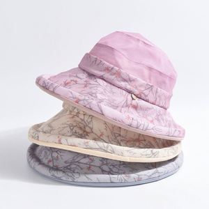 Women's Striped Sunshade Hat <b>Small</b> Floral Casual Fisherman Hat for Spring Summer Breathable Thin - Product Image 1