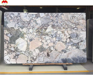 Usine Yunfu vendre directement des dalles de marbre blanc éléphant haute qualité océan tempête marbre grande dalle pour comptoirs de Table à dîner - Product Image 1