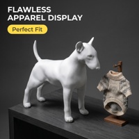Mannequin de chien Bull Terrier pour présentation de vêtements pour animaux, avec pattes et queue détachables, accessoire de photographie réaliste, statue de vitrine