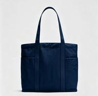Sac fourre-tout et bandoulière pour femme en nylon imperméable couleur unie, avec fermeture éclair, broderie de lettres, chaînes, grand format, écologique