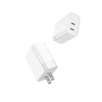 Chargeur rapide double USB-C 35W à prix d'usine, prise US EU UK AU, pour iPhone 15 16 17 - Vente chaude
