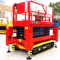 Yeni Fabrika 320KG Kendinden Tahrikli Mini Hidrolik Platform Makaslı Kaldırıcı, Çelik Halatlı Askı ile