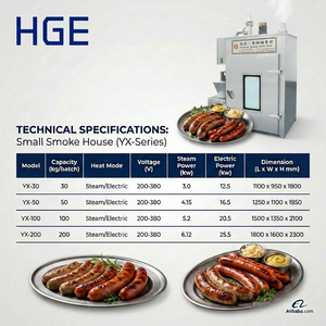 Fumoir industriel commercial en acier inoxydable, machine à fumer automatique pour viande, saucisses et poisson - Product Image 2