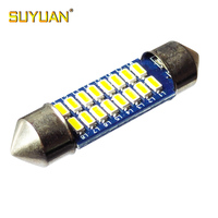 Ampoules LED ultra-lumineuses C5W 31/36/39/41MM C10W 3014 16smd pour éclairage de plaque d'immatriculation, lumières de lecture intérieures, lumières de plafond