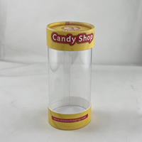 Caja de Cartón Redonda con Ventana Transparente para Dulces, con Logotipo Personalizado, de Grado Alimenticio, Tubo de Papel Ecológico