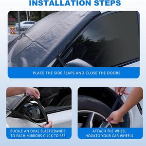 Funda para Parabrisas de Coche Zhuji (Jinhua), Extra Grande, de Tela Oxford, Impermeable, Previene Nieve y Hielo, Tipo con Abrazadera para Puerta - Product Image 3