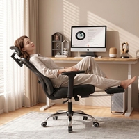 Chaise de bureau ergonomique Yazhi en maille avec support lombaire, réglable en hauteur, pivotante, dossier confortable pour longues sessions assises