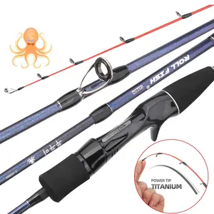 Ultralight Boat Baitcasting Fishing Rod Pole Cuttlefish Squid Titanium Tip  EVA S 