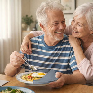 Assiette d'<span class=keywords><strong>aide</strong></span> à l'alimentation pour seniors avec anneau et barrière de protection pour cuillère, s'adapte aux vaisselles domestiques, permet de réduire les dépenses tout en redonnant confiance en la consommation - Product Image 6