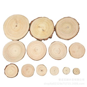 Pine <b>Wood</b> <b>Slice</b> Craft Pieces Natural Color Round Handmade DIY Christmas Decoration Supplies - Product Image 5