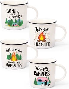 Custom Logo Printed Sublimation Metal Enamel <b>Camping</b> Coffee Mug Tea <b>Cup</b> With Handle - Product Image 2