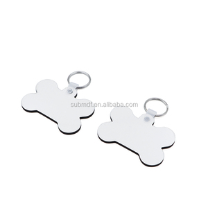 Bone Shape Blank Printable Mdf Sublimation Keychain for Promotional Gift