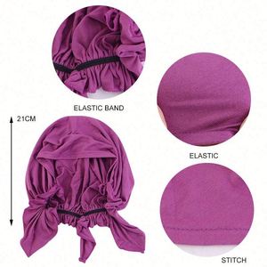 Pañuelo para la Cabeza de Tela Suave para la Piel, Turbante para Niñas, Algodón Modal, Pañuelo Pre-Atado para Mujer - Product Image 2