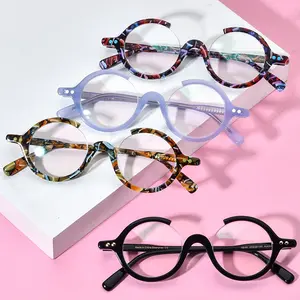 Nouvelles lunettes anti-bleu en forme de profil miroir lumineux plat version coréenne féminine du cadre de plaque à la mode personnalité des yeux myopes