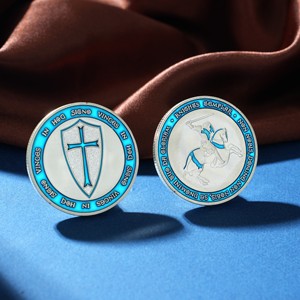 Hard Enamel Plated Metal Commemorative Coin Custom Engraved Die Cast Souvenir Challenge Coin for <strong>Masonic</strong> Collection - Product Image 5