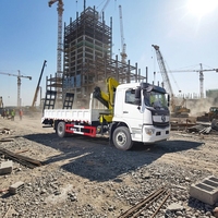 Grue montée sur camion léger HLW, flèche télescopique de 9,5 m, moment de charge élevé, unité de commande hydraulique fiable pour les zones rurales