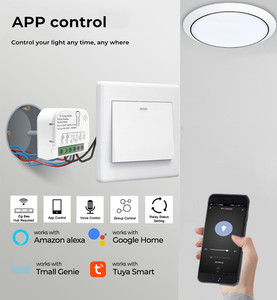 Module d'interrupteur intelligent WiFi Tuya DIY 2 voies, mini-relais de lumière, compatible avec <span class=keywords><strong>Alexa</strong></span>, <span class=keywords><strong>Google</strong></span> Home, Yandex Alice - Product Image 2