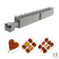 Ligne de production entièrement automatique de brochettes de viande pour animaux de compagnie, machine industrielle de transformation de friandises à base de viande, équipement alimentaire