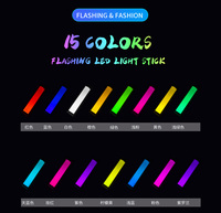 Bâton de lumière LED Vibrant 15 couleurs Prêt pour la fête Durable et économe en énergie pour toutes les célébrations nocturnes Glow in the Dark Durable