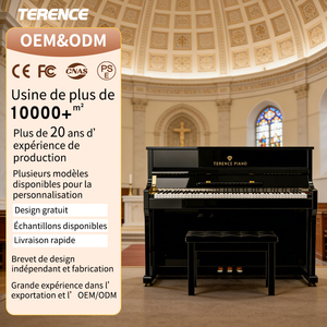 <span class=keywords><strong>Piano</strong></span> droit TERENCE S75 à 88 touches lestées <span class=keywords><strong>avec</strong></span> mécanisme à marteaux, 3 pédales et haut-parleur intégré - Product Image 1