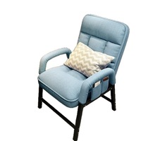 Chaise de jeu pour ordinateur ergonomique inclinable avec dossier réglable, pliable, en tissu, design minimaliste pour dortoirs et usage domestique