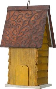 Nichoir de maison de jardin en bois en détresse suspendu - Product Image 6