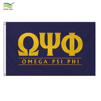 Drapeau de fraternité personnalisé 3x5 pieds Dura Poly Omega Psi Phi