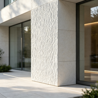 Plaque de briques de terre MCM flexible, texture rugueuse moderne, carrelage mural pour villa, hôtel, style ancien, projet commercial, décoration murale