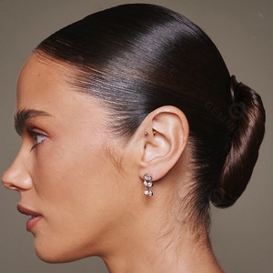 Gemnel African Style 925 <strong>Silver</strong> with 18K Gold Accents Stylish Jewelry <strong>Dangling</strong> Stud <strong>Earrings</strong> - Product Image 4