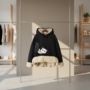 เสื้อฮู้ดผู้หญิง สีน้ำตาล เสื้อสเวตเชิ้ต <span class=keywords><strong>Gap</strong></span> ทรงโอเวอร์ไซส์ สีน้ำตาล ลายกราฟิก คอกลม สวมใส่สบาย รับสกรีนโลโก้ เสื้อฮู้ดไซส์ใหญ่ - Product Image 6