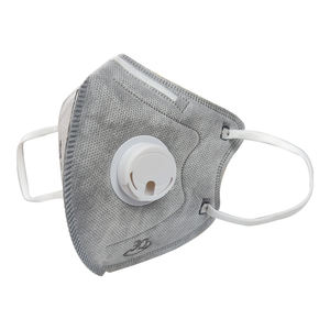 3Q Filter karbon <span class=keywords><strong>PM2.5</strong></span> polusi debu grosir KN95 Filter Resirator masker wajah sekali pakai hitam dengan katup - Product Image 4