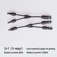 Conector PV Tipo Y para Conexión en Paralelo, Conector Impermeable para Sistema de Paneles Solares, Conector de Ramificación de Dos Piezas, Conector Tipo T para Celdas Solares