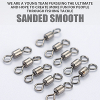 LUSHAZER 50pcs 200pcs Swivel Pancing Bentuk Barel, Konektor Swivel Putar Kuat, Aksesoris Perlengkapan Pancing, Cincin Solid, Peralatan Memancing