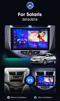 Autoradio Android Carplay BQCC 10 pouces pour Hyundai Solaris Verna Accent 2010-2016 avec WIFI, GPS, OBD2, DSP, kit de tableau de bord intelligent