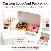 Boîtes à donuts personnalisées avec logo, emballages en papier pour donuts, boîtes d'emballage pour boulangerie, livraison de desserts à emporter