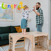 Structure d'escalade Montessori à 6 faces, aire de jeux intérieure en bois pour enfants, centre d'activités pour tout-petits, crèche à domicile