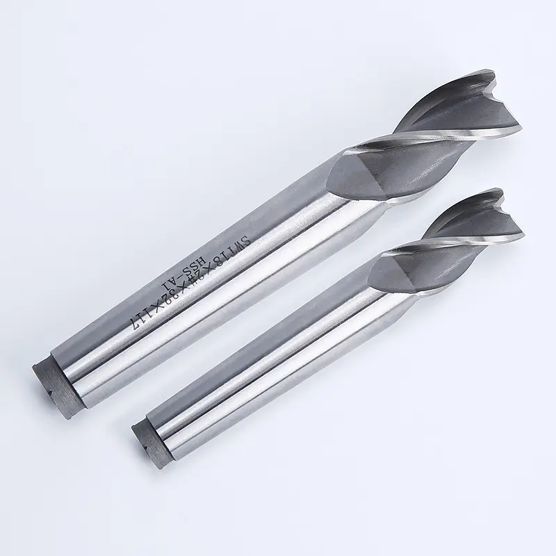 Huhao Cnc hss 3 flautas carbeto fresa de madeira ferramentas de corte de aço de tungstênio com furo de proteção H04230701