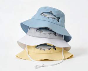 Sombreros de Pescador Minimalistas con Bordado de Peces, Sombreros Casuales de Algodón Suave, Venta al por Mayor en Varios Colores - Product Image 5