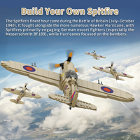 Avion de chasse Supermarine Spitfire 66001 transfrontalier pour enfants, modèle de construction en blocs – Bestseller, vidéo FHD 1080p
