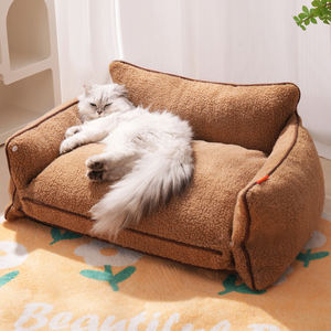 Camas para Gatos al por Mayor, Cama <span class=keywords><strong>de</strong></span> Felpa Suave Multifuncional <span class=keywords><strong>de</strong></span> Doble Capa, Sofá Ortopédico para Mascotas, Camas Tipo Nido para Gatos y Perros Pequeños - Product Image 1