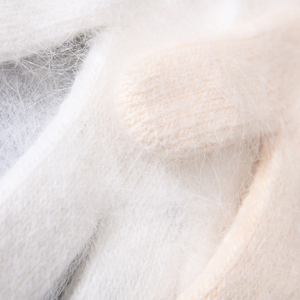 Mitaines chaudes d'extérieur pour <span class=keywords><strong>femme</strong></span> Jxwatcher, automne-hiver, couleur unie, en peluche, en cachemire, en laine tricotée, gants tricotés pour <span class=keywords><strong>femme</strong></span> - Product Image 2